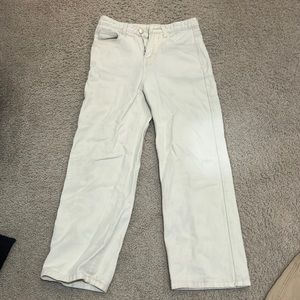 Cream/white straight leg jeans